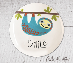 Katy Sloth Smile Plate