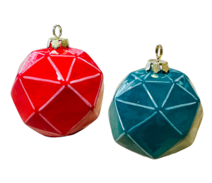 Katy Jewel Toned Faceted Ornament